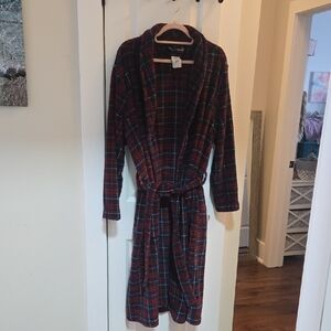 Tommy Hilfiger Red and Blue Plaid Robe